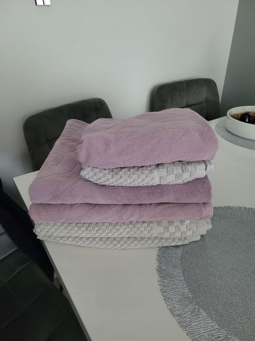 Zestaw 6x  ręczników komplet szare fioletowe