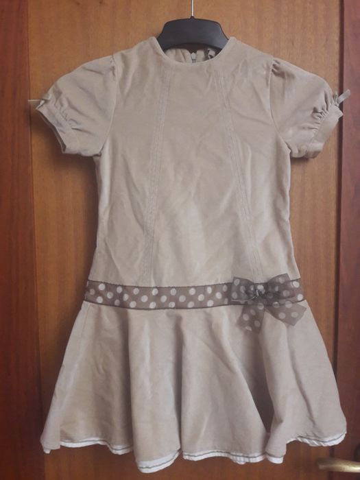 Vestido castanho claro Tutto Piccolo