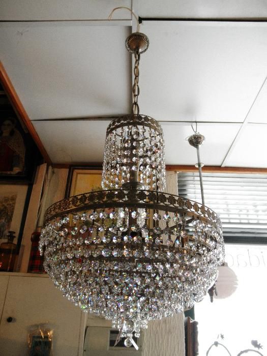 Lustre Cristal 5 Lâmpadas