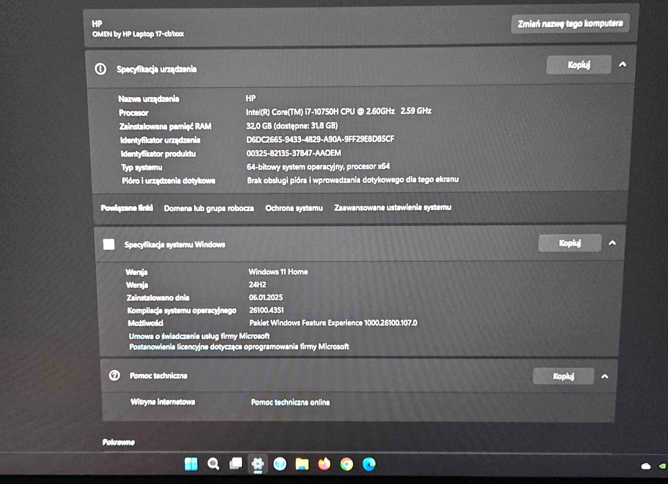 HP OMEN 17 i7-10750H/32GB RTX2060 1.5TB