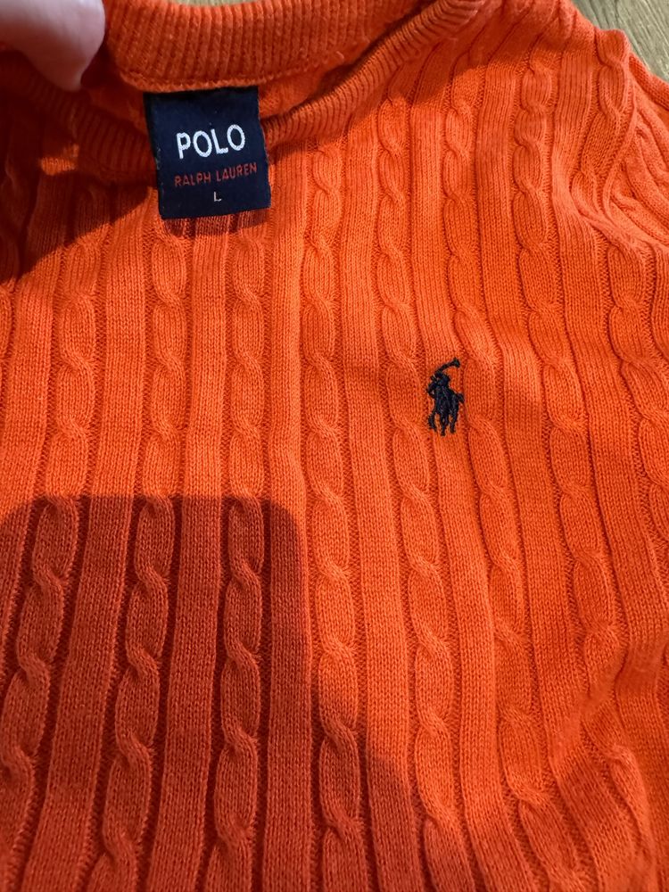Sweterek Polo pomarańcz