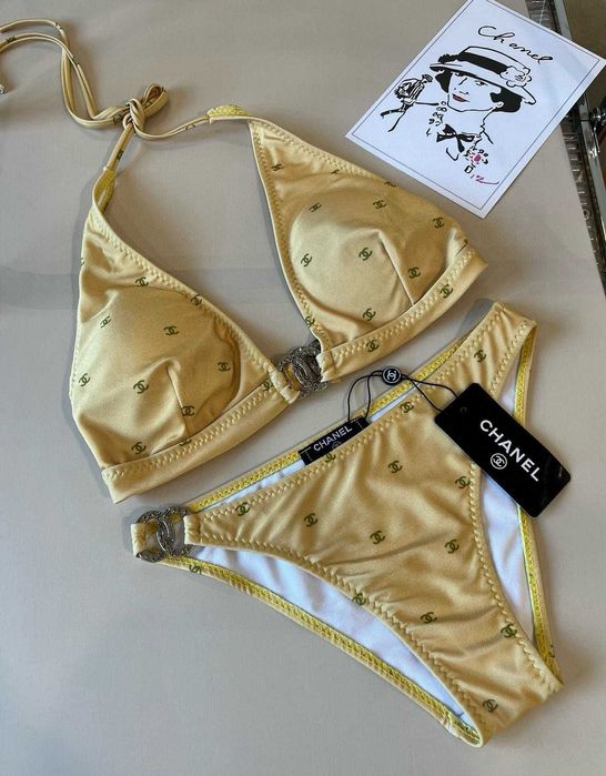 Chanel Bikini Złoty strój kąpielowy