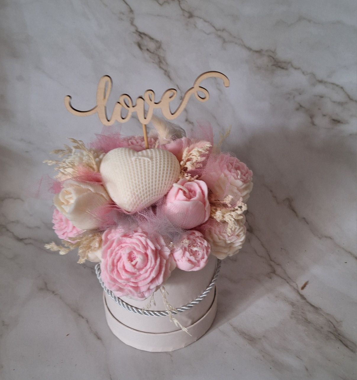 Flower box candle w pudełku