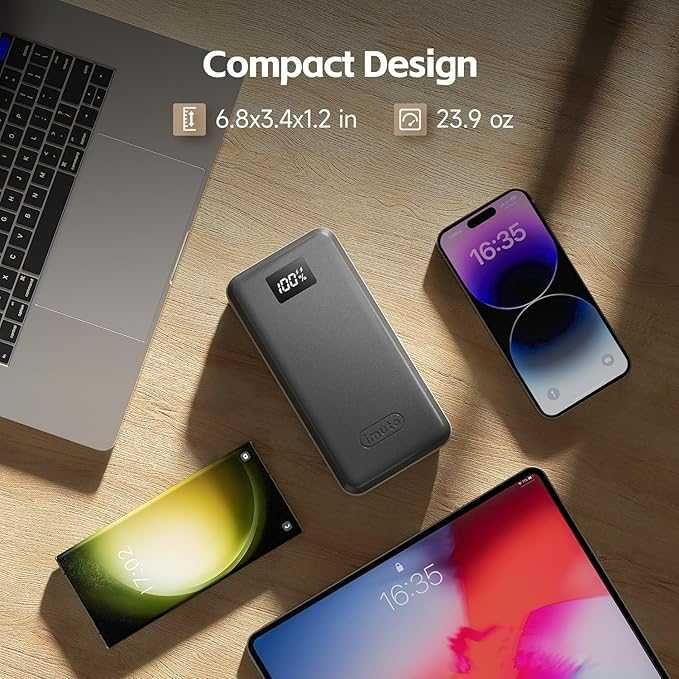 Power Bank 27000 mAh PD 65W USB-C do Laptopów telefonów iMuto X-30 PRO