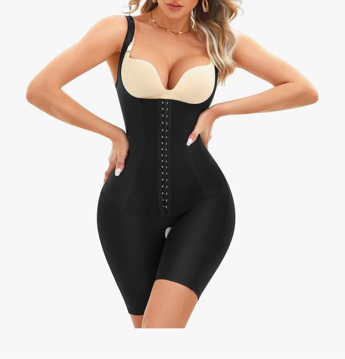 Body Damskie Shapewear Regulowany Gorset Czarny XXL