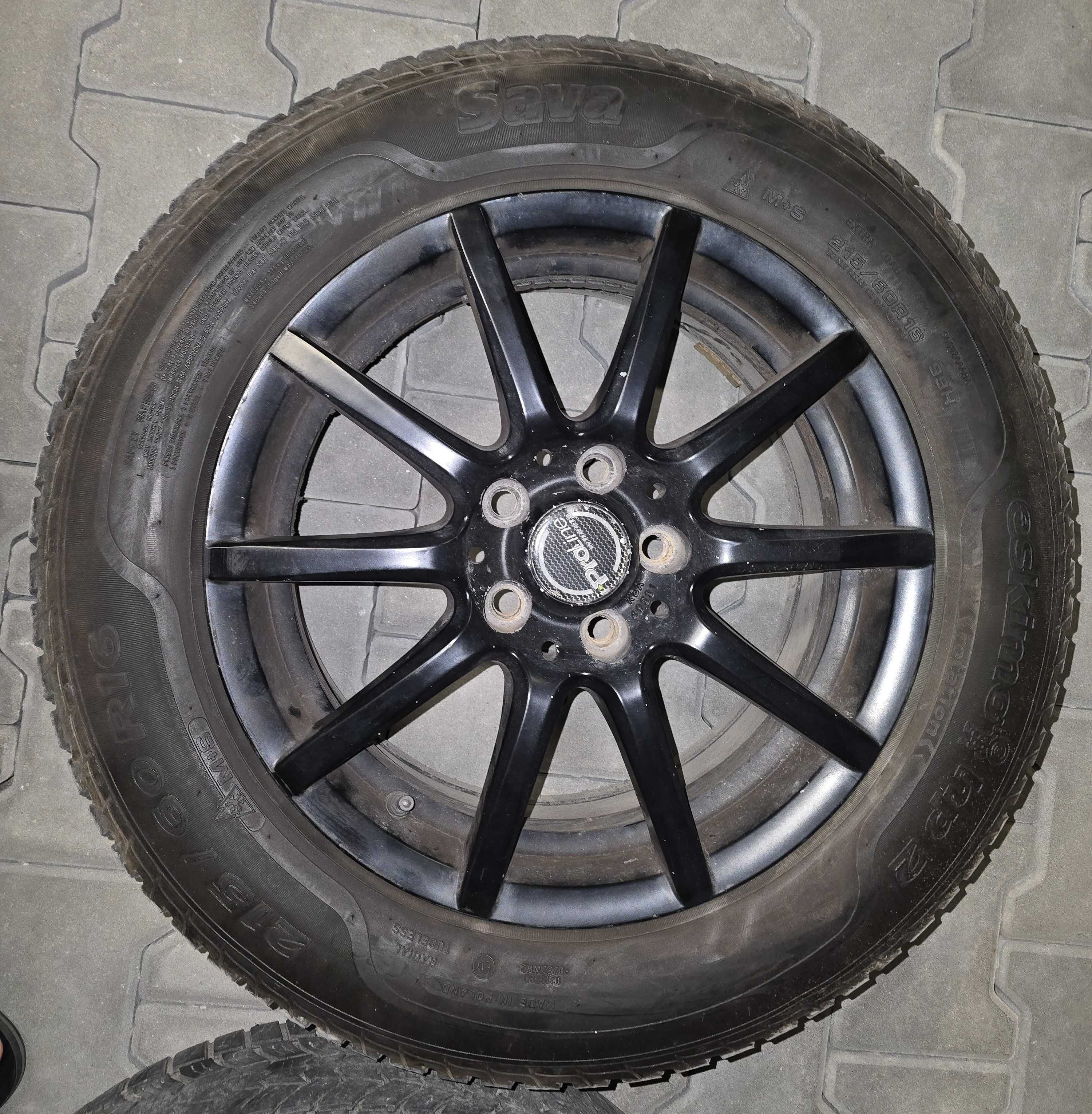 Felgi aluminiowe proline 16" 5x108 czarne z oponami