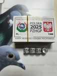 Obraczki dla gołębi pocztowych z kartami 2025 PZHGP