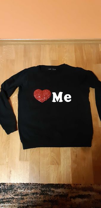 Bluza House XS brokatowe serduszko