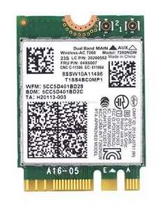 Wireless-AC 7260 Dual Band 2.4G/5Ghz M.2 NGFF 867M BT 4.0