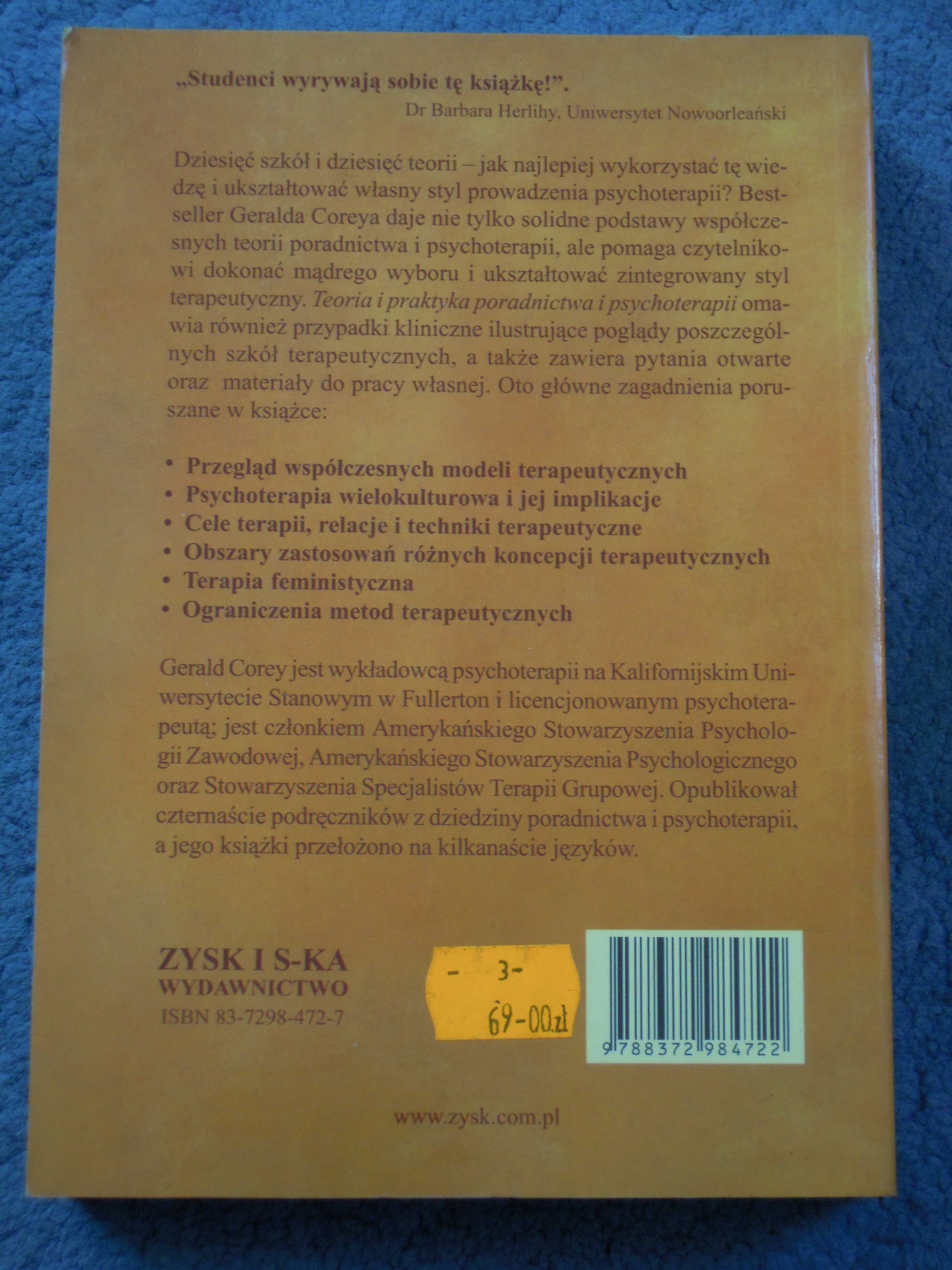 "Teoria i  praktyka poradnictwa i psychoterapii" Gerald Corey