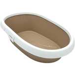 Kuweta Dla Kota Z Ramką Toaleta MINOU MINI 43cm Beżowa Moccacino