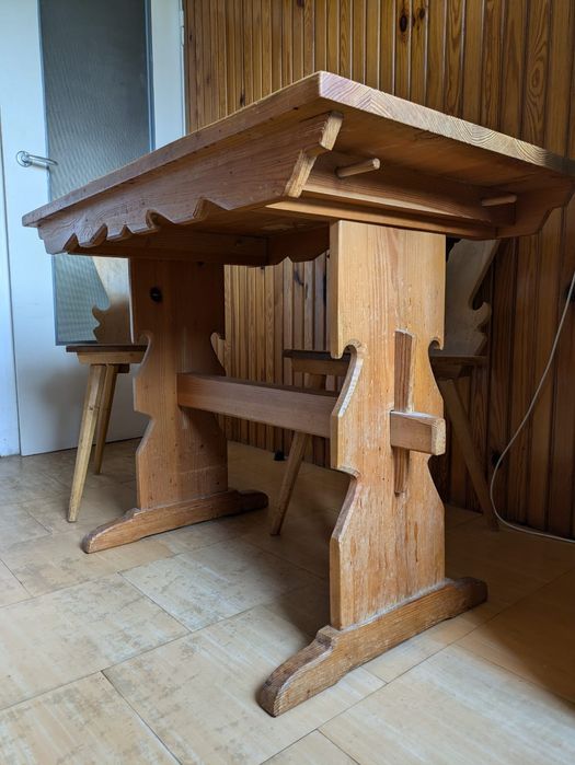 Zestaw cepelia 4 krzesla i stol