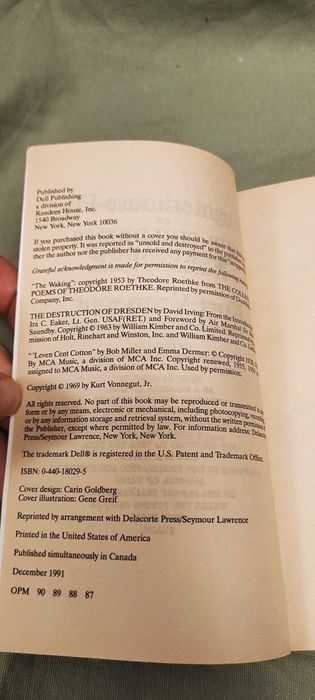 Kury Vonnegut Slaughterhouse Five