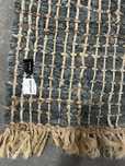 Tapete de sisal trançado c/couro cinzento loja gato preto