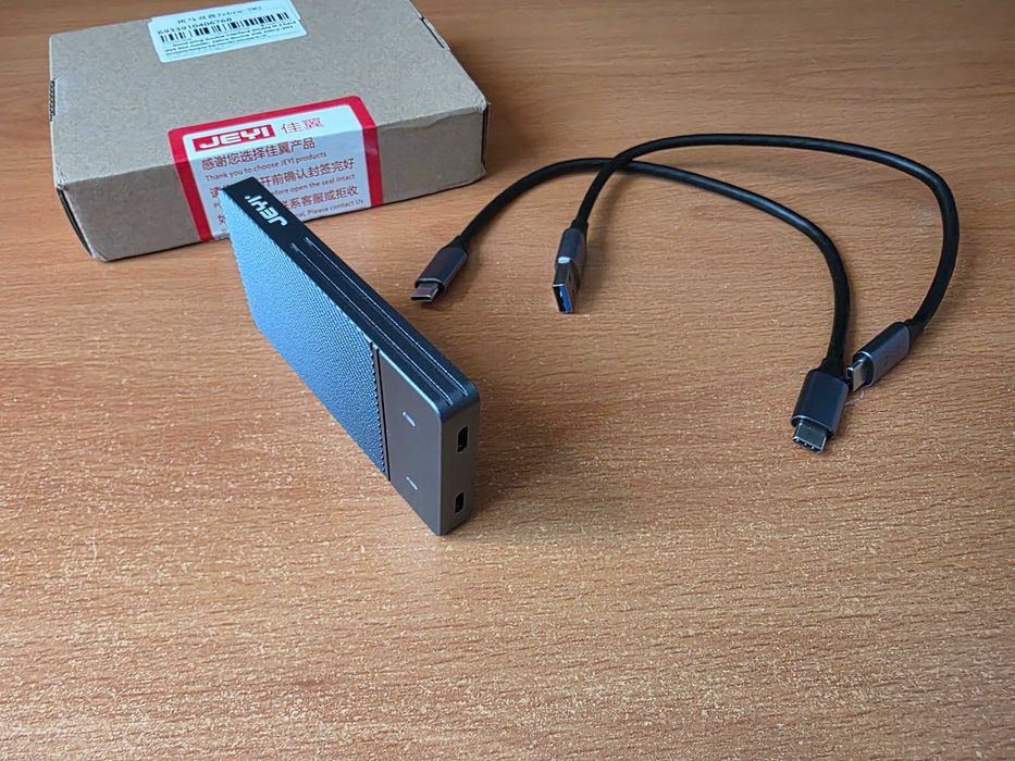 JEYI Zebra-2M2 Dual Bay obudowa na 2 dyski NVMe/SATA M.2
