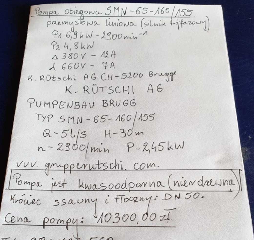 Pompa obiegowa przemysłowa