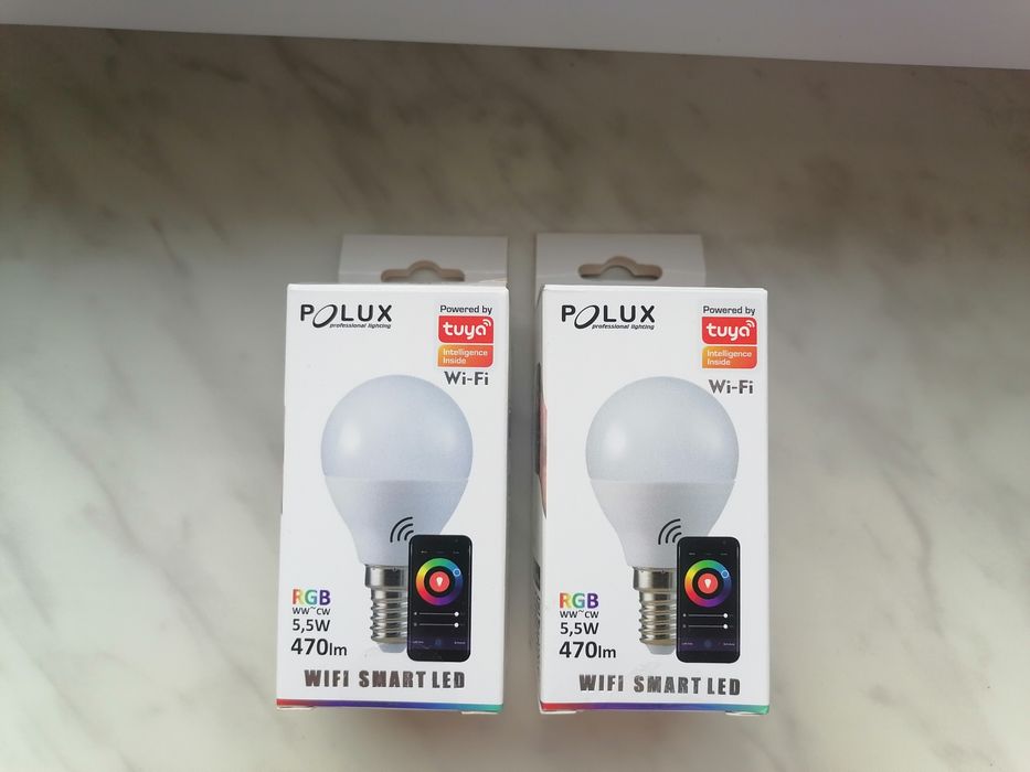 Sprzedam 2x Smart Żarówki POLUX WiFi RGB