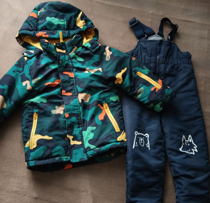 Zestaw dla chłopca r.98-104- kurtka zimowa z 5.10.15, spodnie zimowe i
