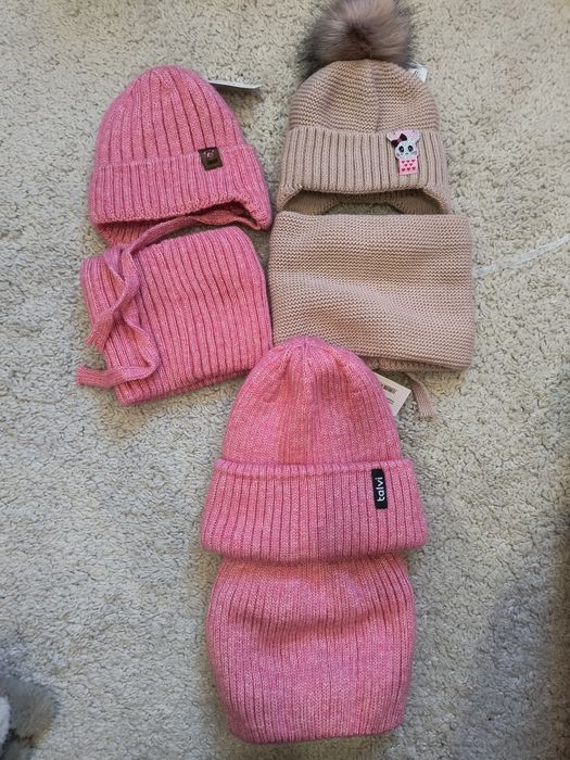 Зимовий набір шапка і снуд для дівчинки