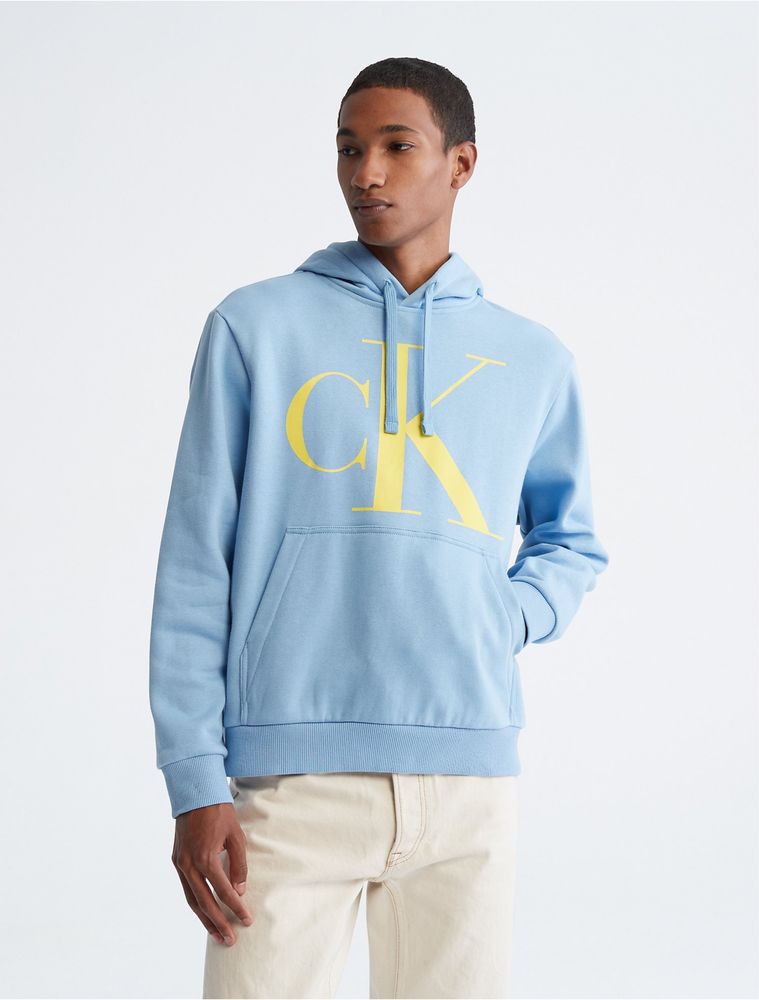 Худі Calvin Klein Jeans Monogram Logo Fleece Hoodie оригінал М і L