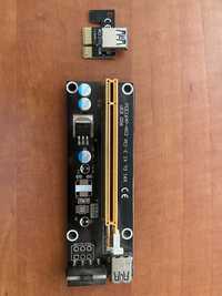 Набір 12 х адаптер/райщер TISHRIC PCI-E 1X TO16X  Riser Card