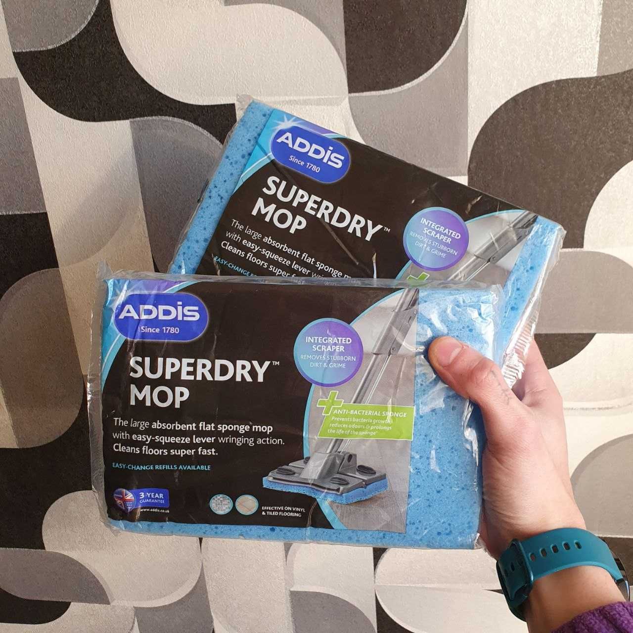 Addis Superdry mop Антибактериальная плоская чистящая губка для швабры
