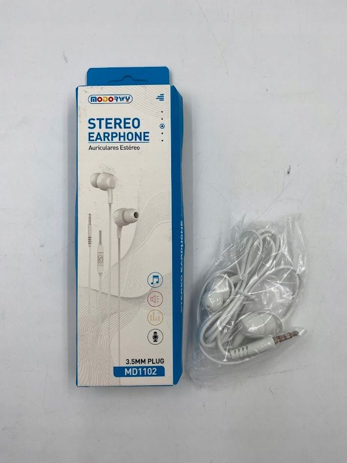 modorwy słuchawki przewodowe douszne z gniazdem 3,5 mm kabel 1,2m