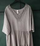 Lniana sukienka len oversize