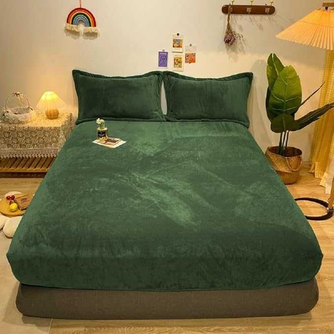 Luofanfei Fleece Dopasowane Prześcieradło 200x200 30 cm