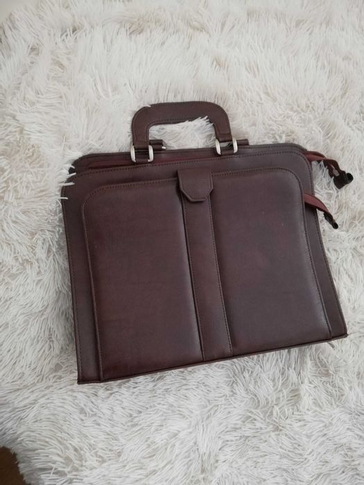 aktówka skórzana brązowa A4