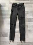 Spodnie hallie new look disco ciemne dżinsy rurki z wysokim stanem L M