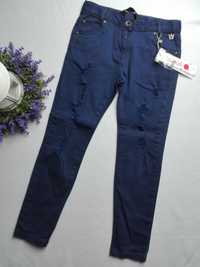 Spodnie jeans bawełniane/przetarcia BOBOLI 6y 116