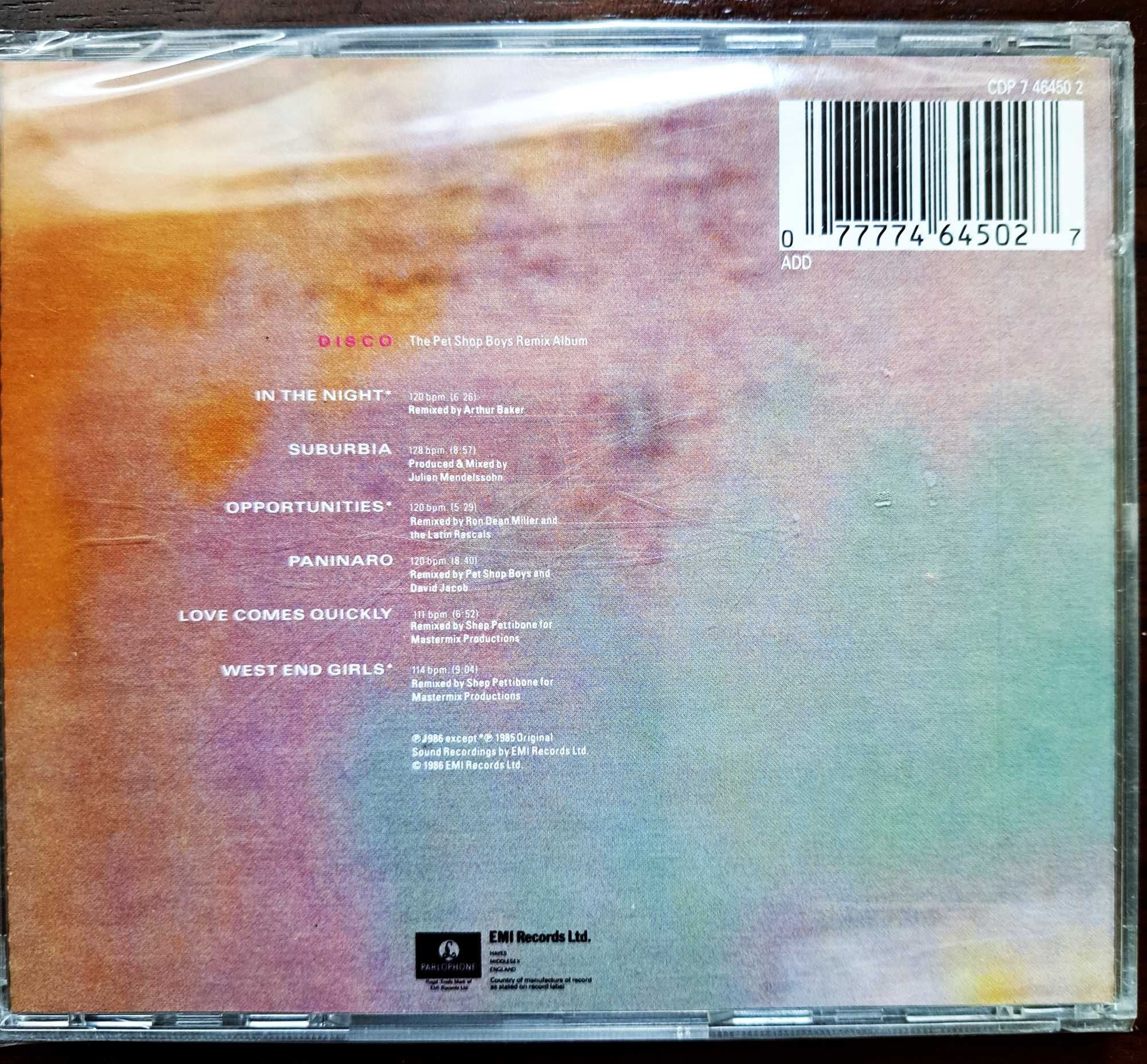 Znakomity  Album CD PET SHOP BOYS-- Disco CD