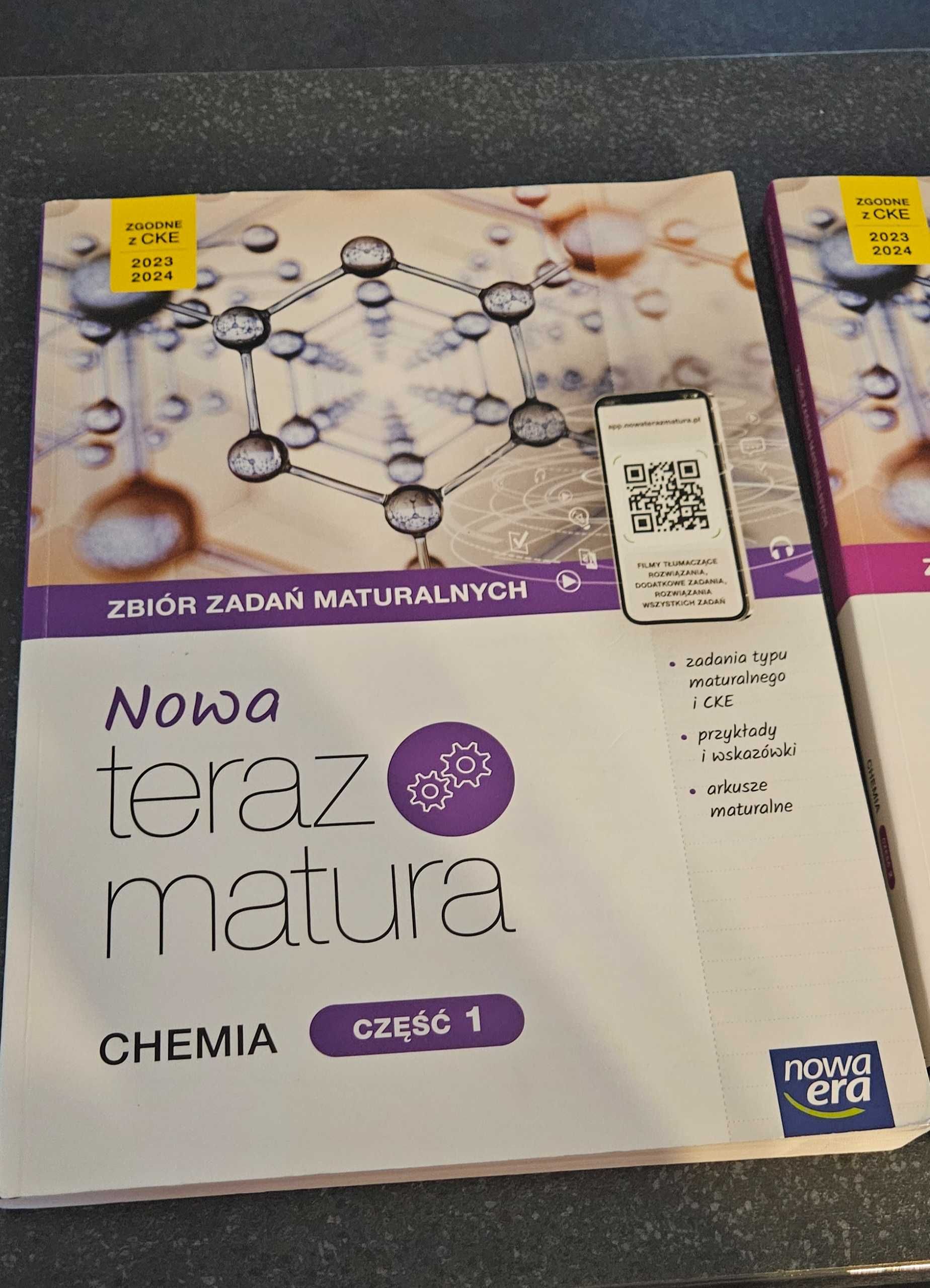 Nowe dwa zbiory zadań chemia Nowa teraz matura Nowa Era
