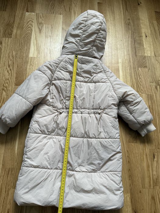 Куртка зима беж довга