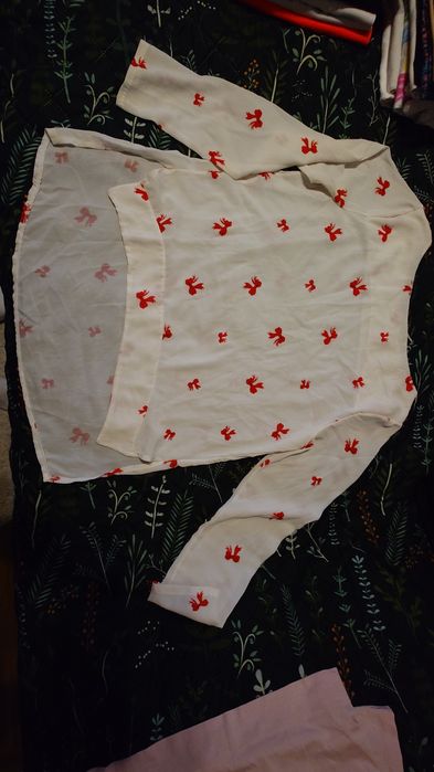 Bluzka z długim rękawem z kokardkami