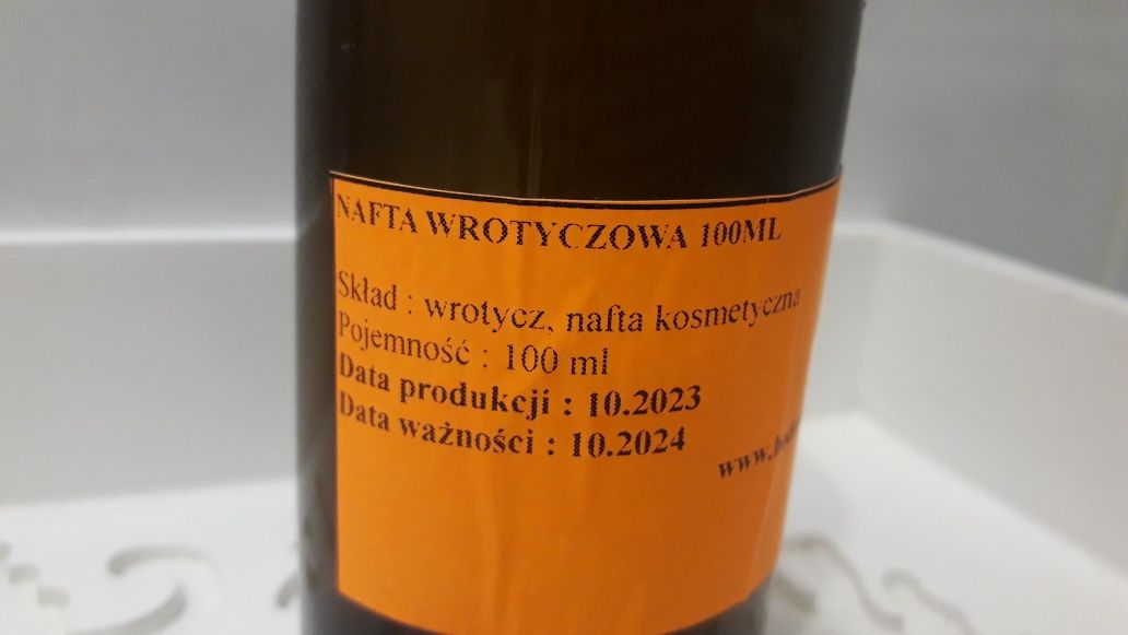 Nafta wrotyczowa włosy twarz skóra 100% naturalna