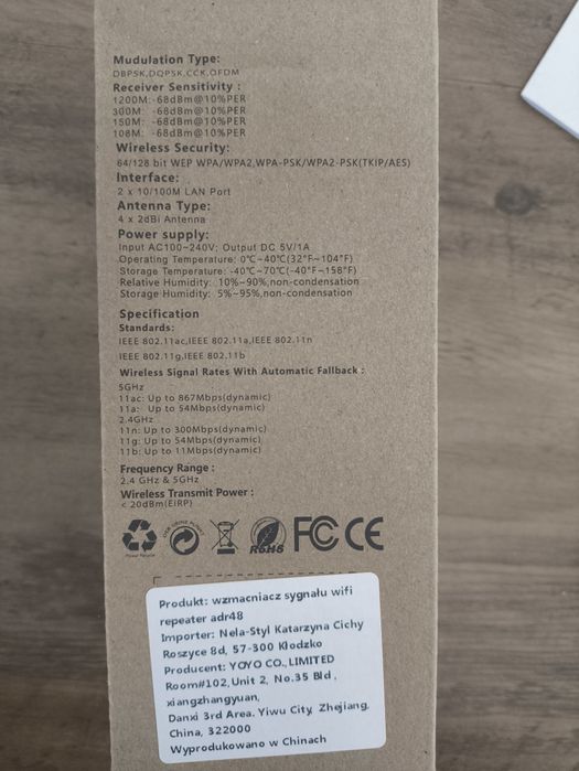 Wzmacniacz sygnału wifi, repeater