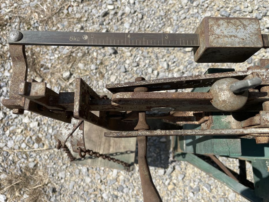 Waga towarowa drewniana Wenda stara zabytkowa antyk Sygniwana