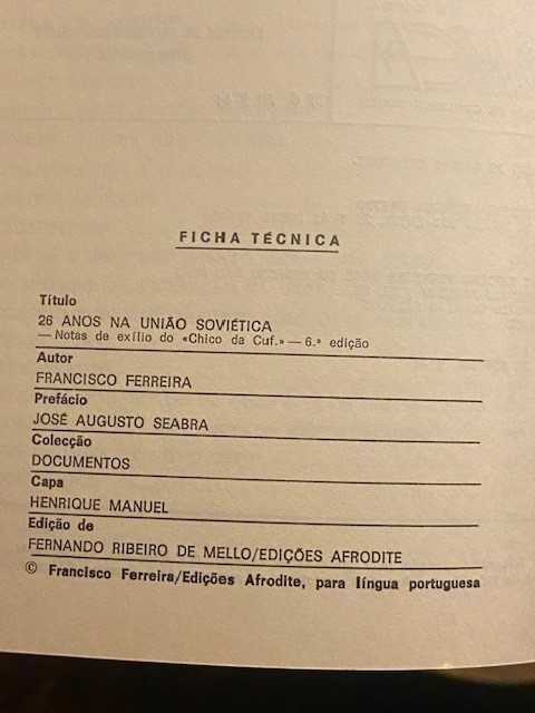 Chico da CUF – 26 anos na União Soviética