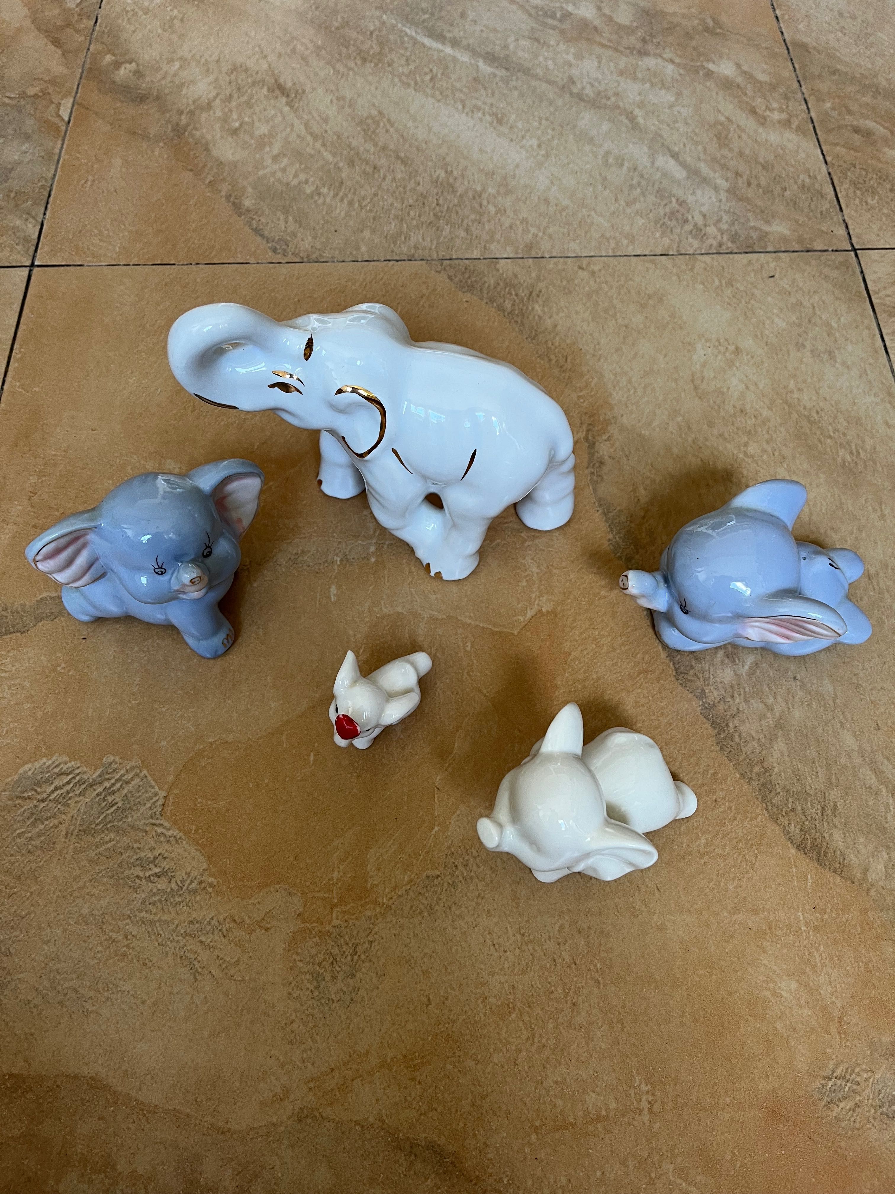 Niemieckie figurki porcelanowe słoni