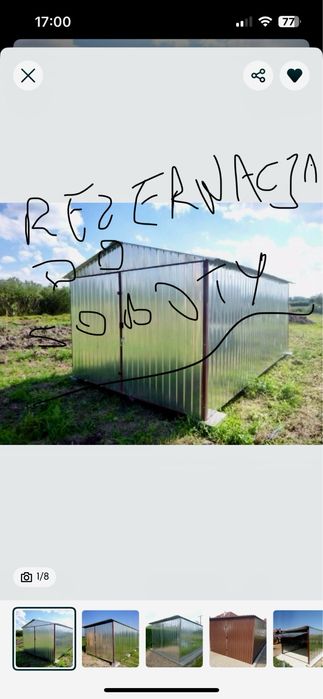 Garaż blaszany 3m x 5m