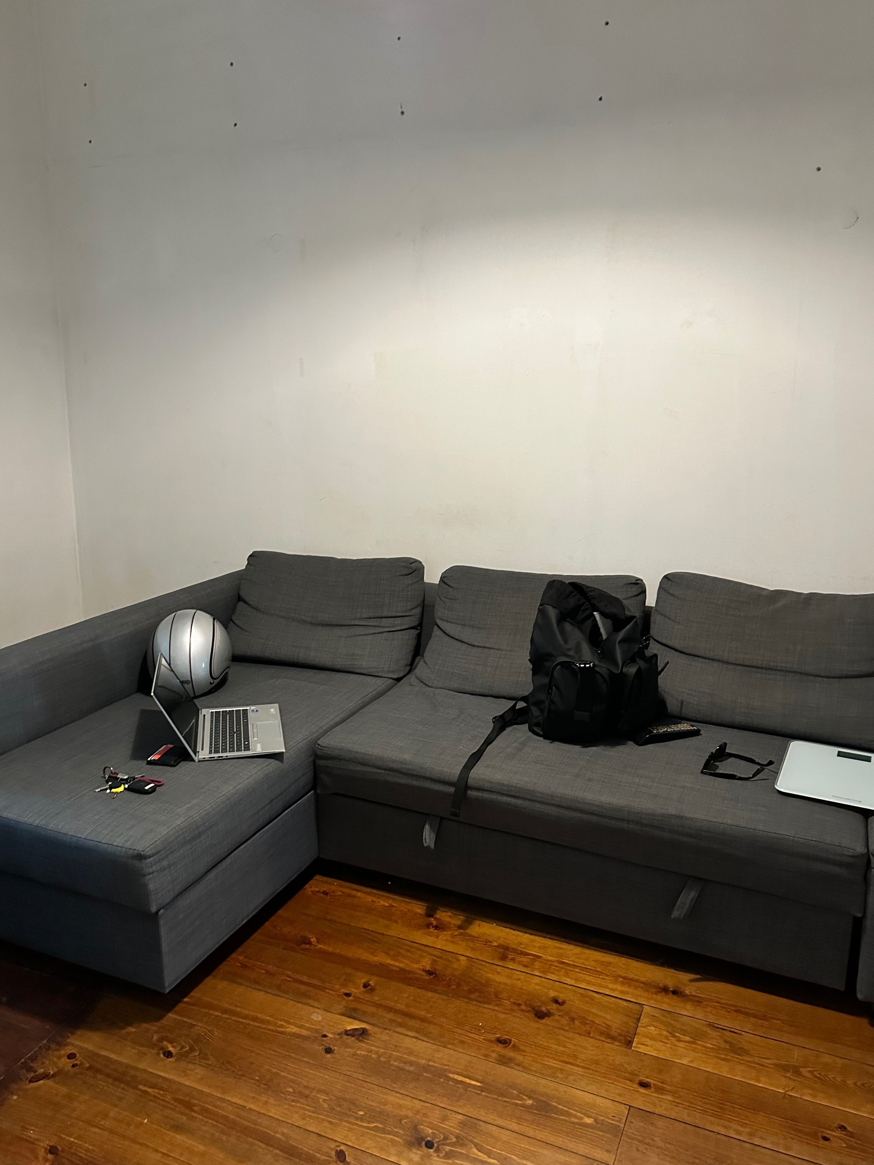 Sofá cama com chaise longe IKEA
