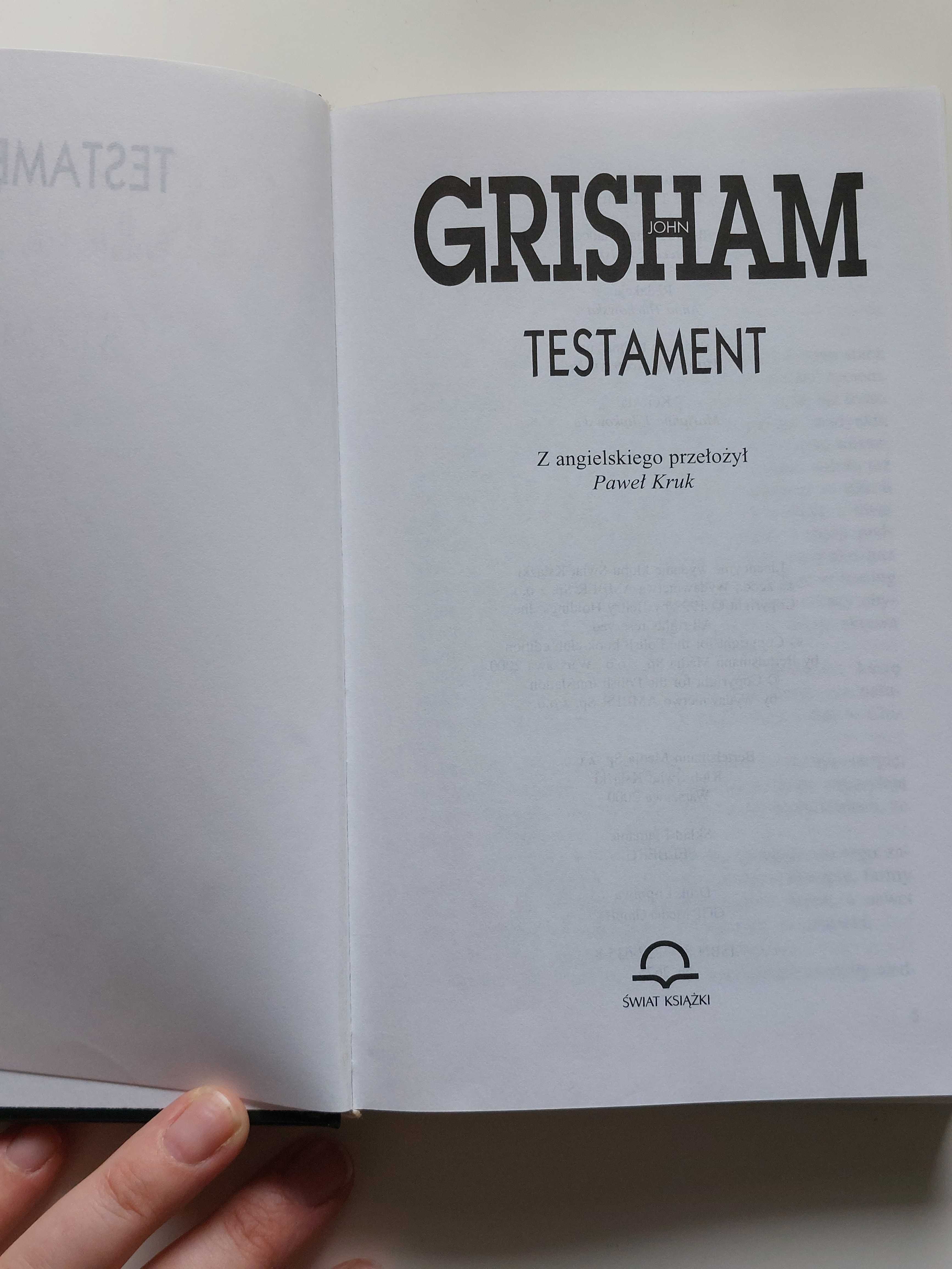 Książka John Grisham Testament