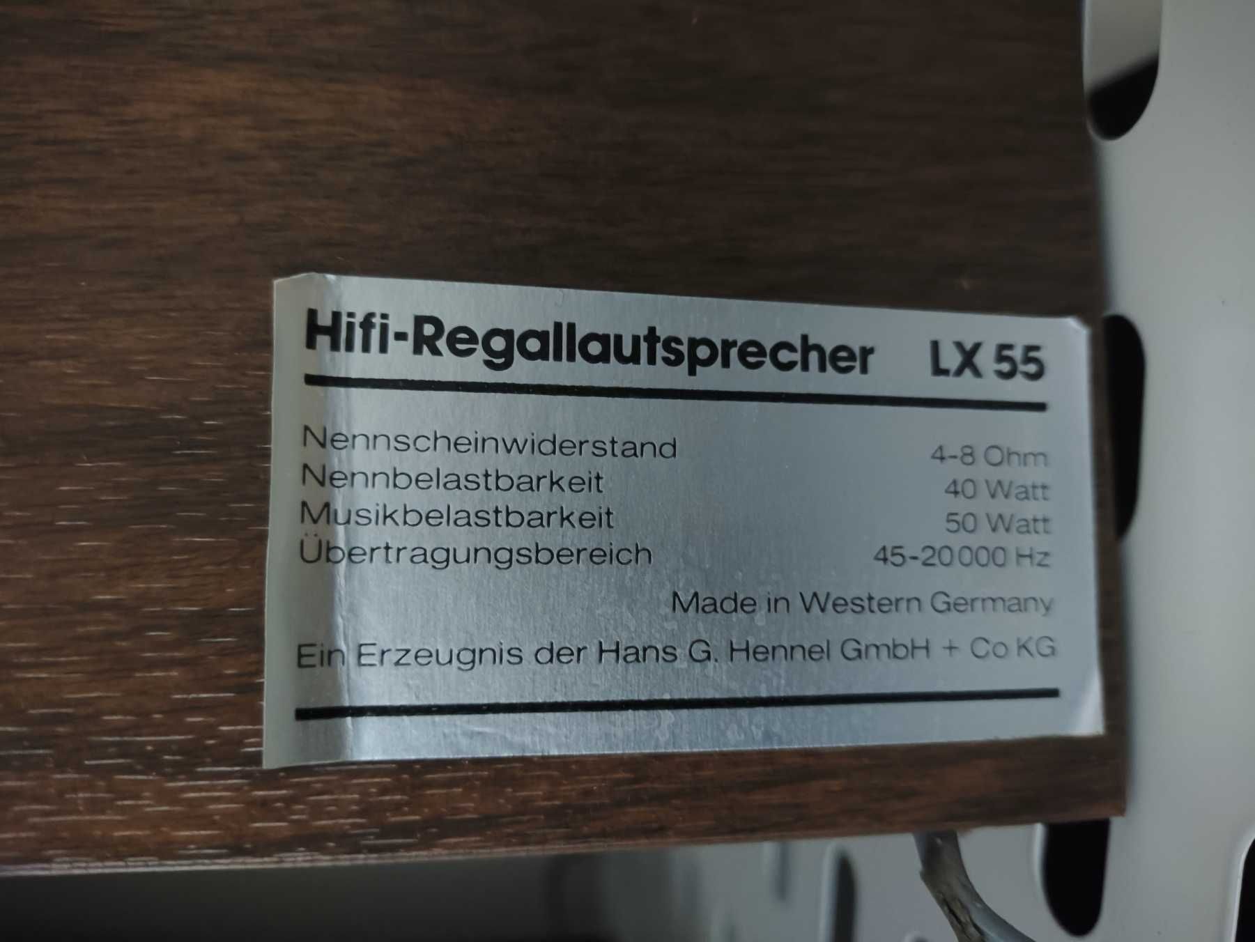 HI-FI акустичні колонки HANSE G. HENNEL LX 55 made in Western Germany