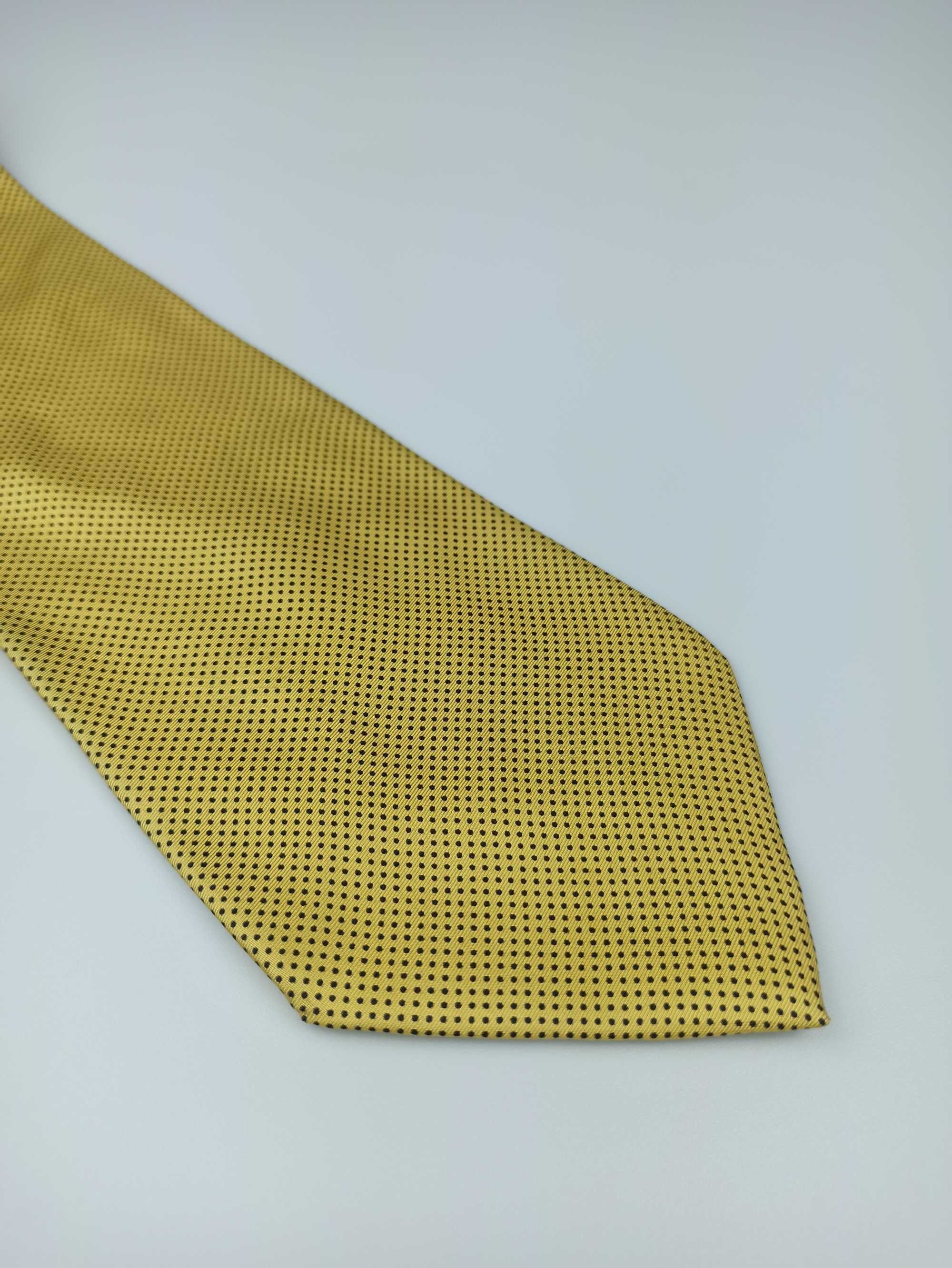 Tie Rack Carlo Columbo żółty jedwabny krawat w kropki wa78