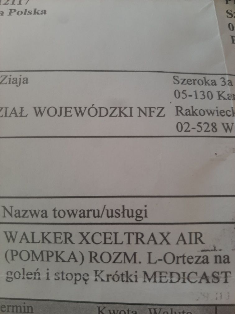 Orteza stawu skokowego i stopy