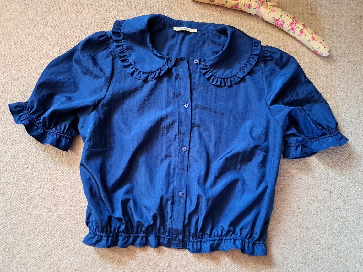George chabrowa bluzka z krótkim rękawem vintage  r. 44-46
