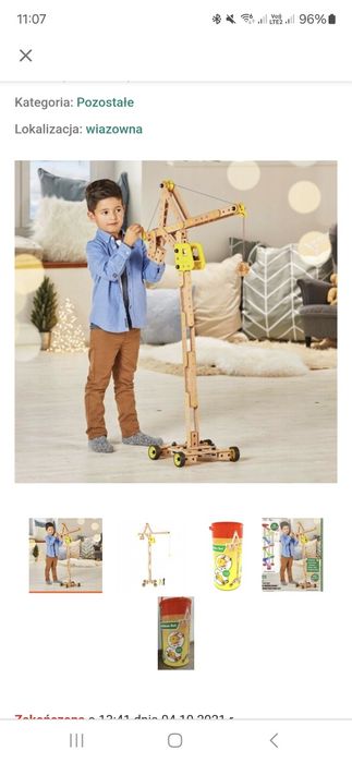 Playland XL-zestaw drewniany dzwig do konstrukcji HIT!!!