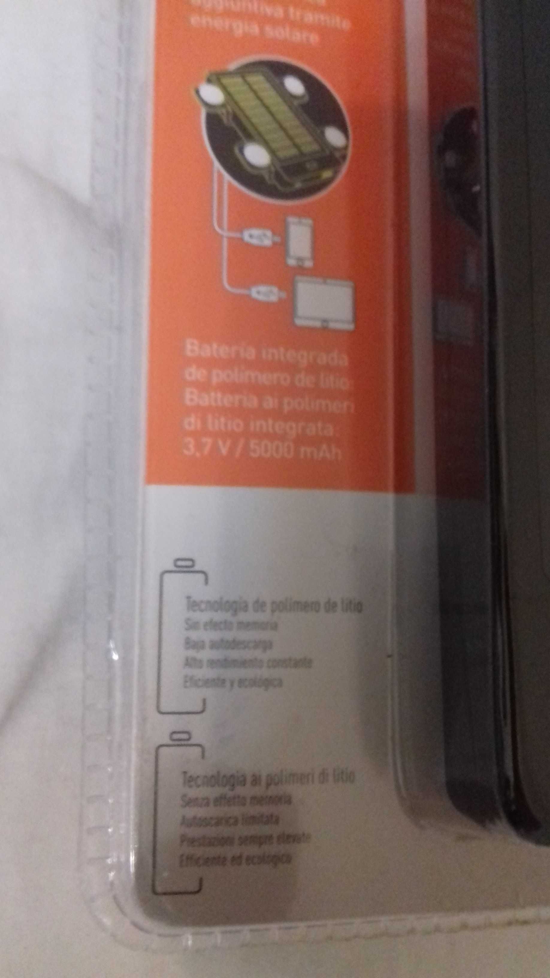Powerbank com carregador painel solar NOVA e embalada 10€